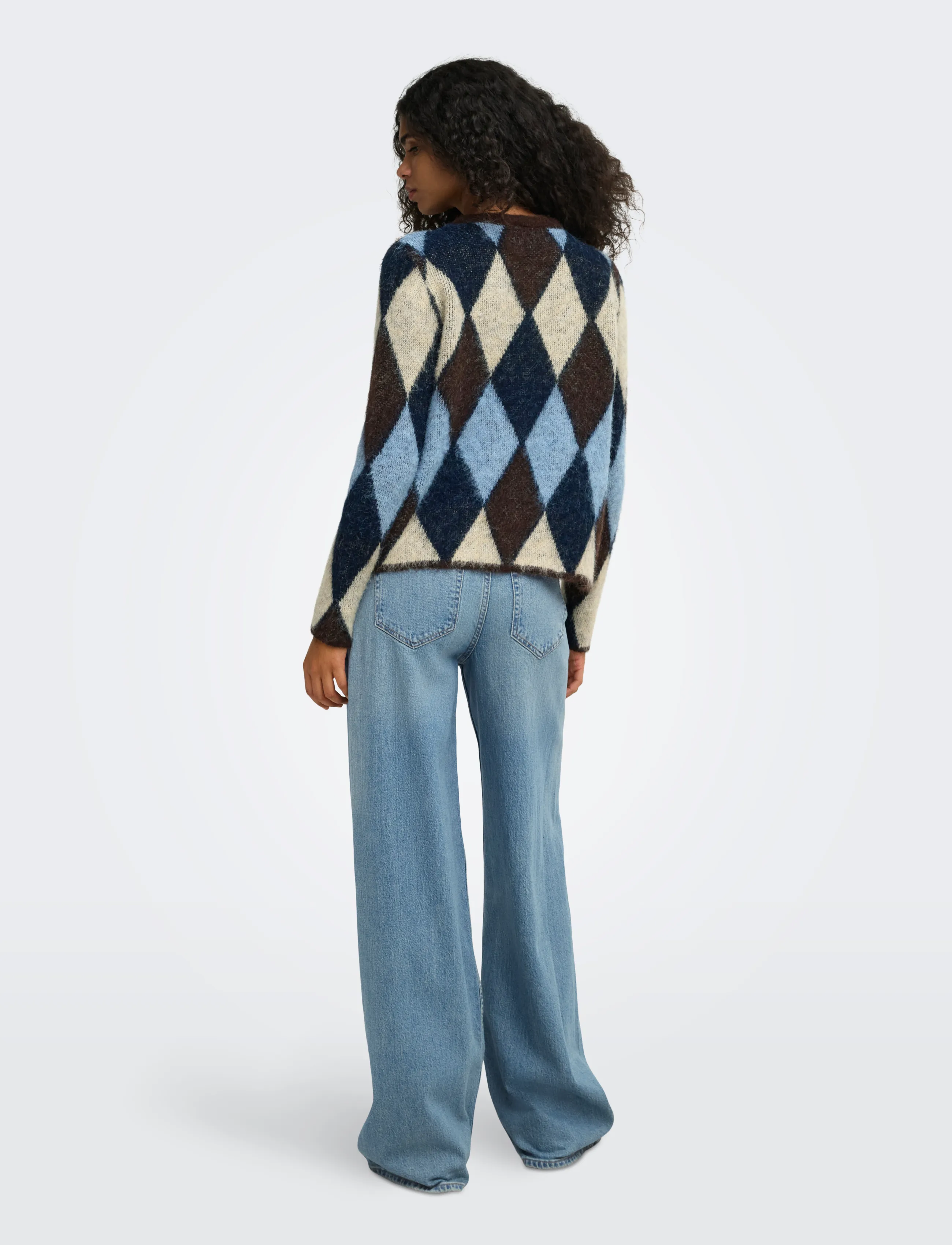 ONLY - ONLNOEME LS O-NECK CARDIGAN KNT - koftor - coffee bean - 3