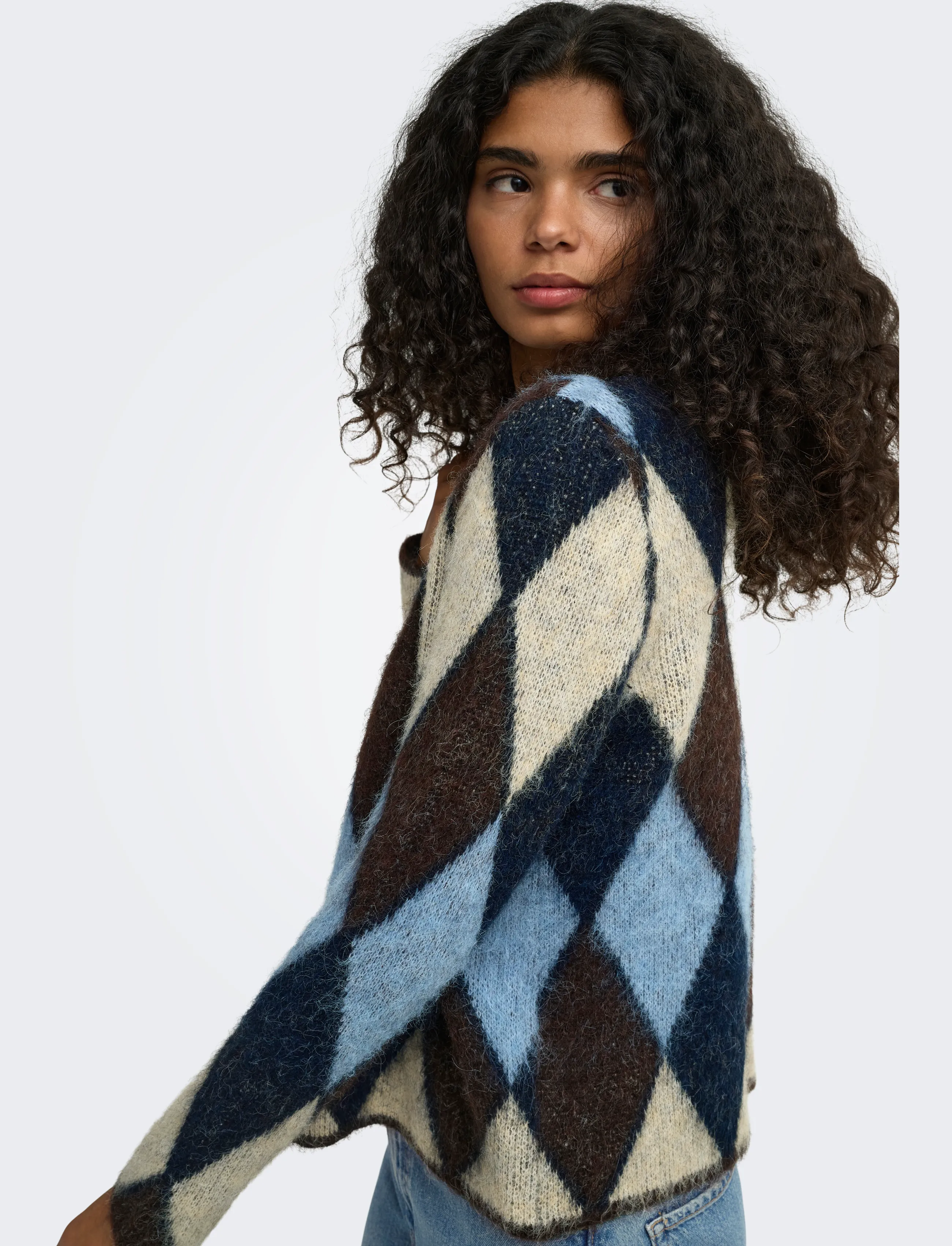 ONLY - ONLNOEME LS O-NECK CARDIGAN KNT - koftor - coffee bean - 5