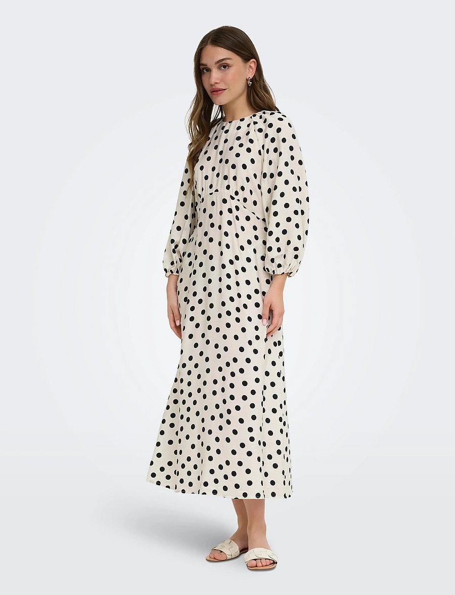 ONLY - ONLMAIZEE 3/4 BELT MAXI DRESS WVN EX - maxi kjoler - cloud dancer - 0