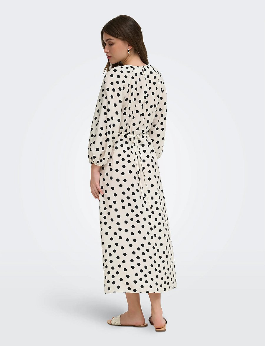 ONLY - ONLMAIZEE 3/4 BELT MAXI DRESS WVN EX - maxi kjoler - cloud dancer - 3