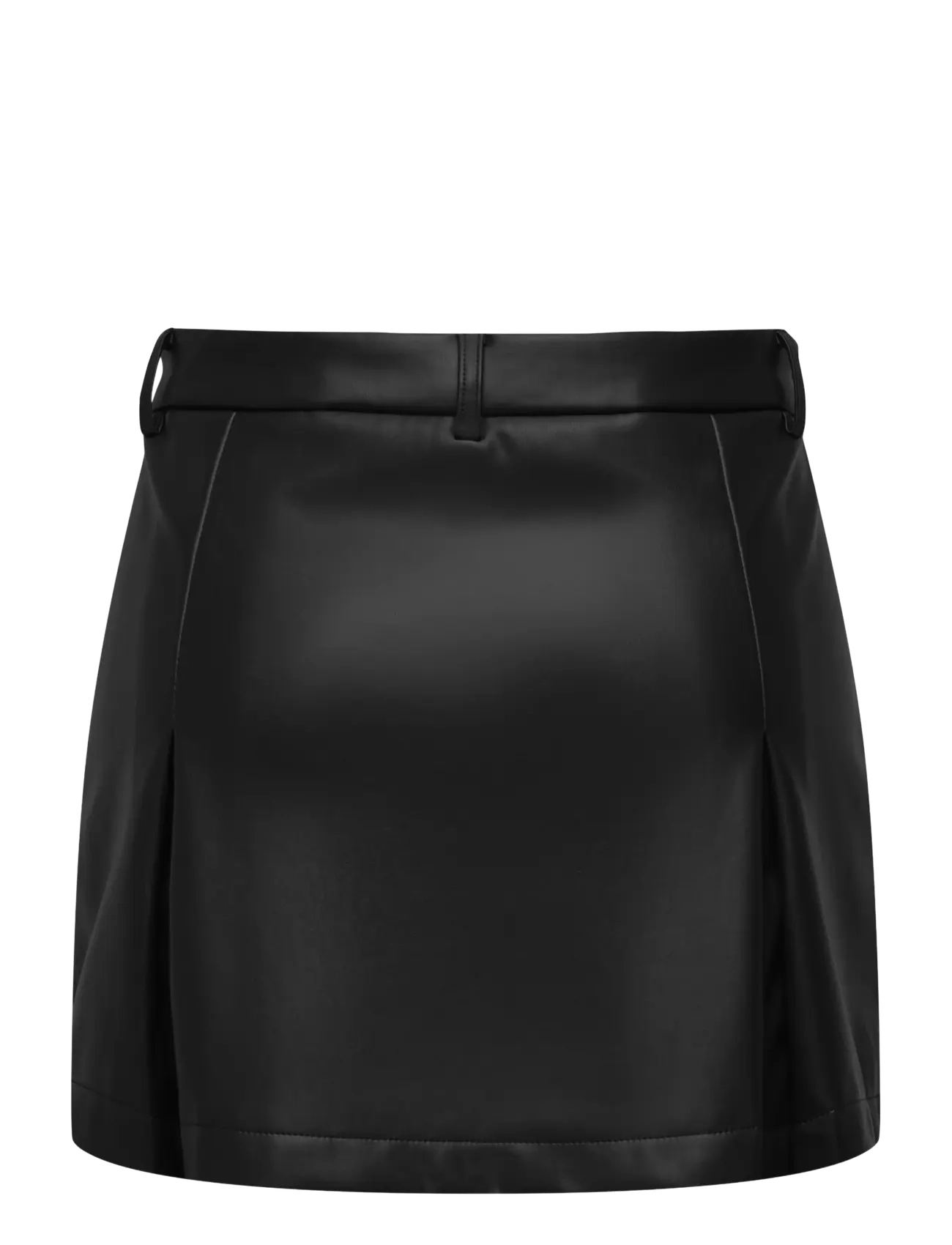 ONLY - ONLNIELLA HW PLEAT FAUX LEATHE SKIRT PNT - plisserede nederdele - black - 1