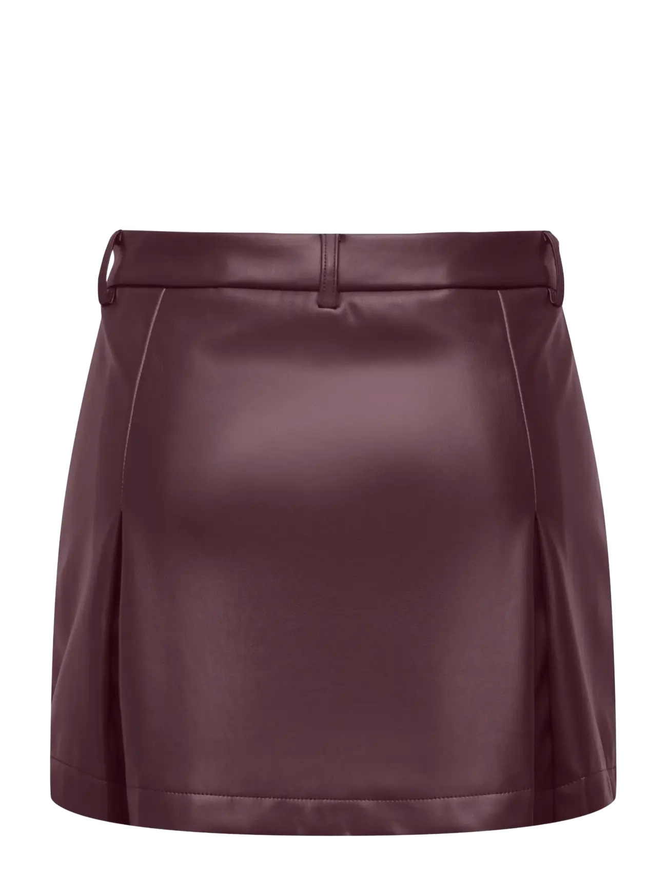 ONLY - ONLNIELLA HW PLEAT FAUX LEATHE SKIRT PNT - fudge - 1