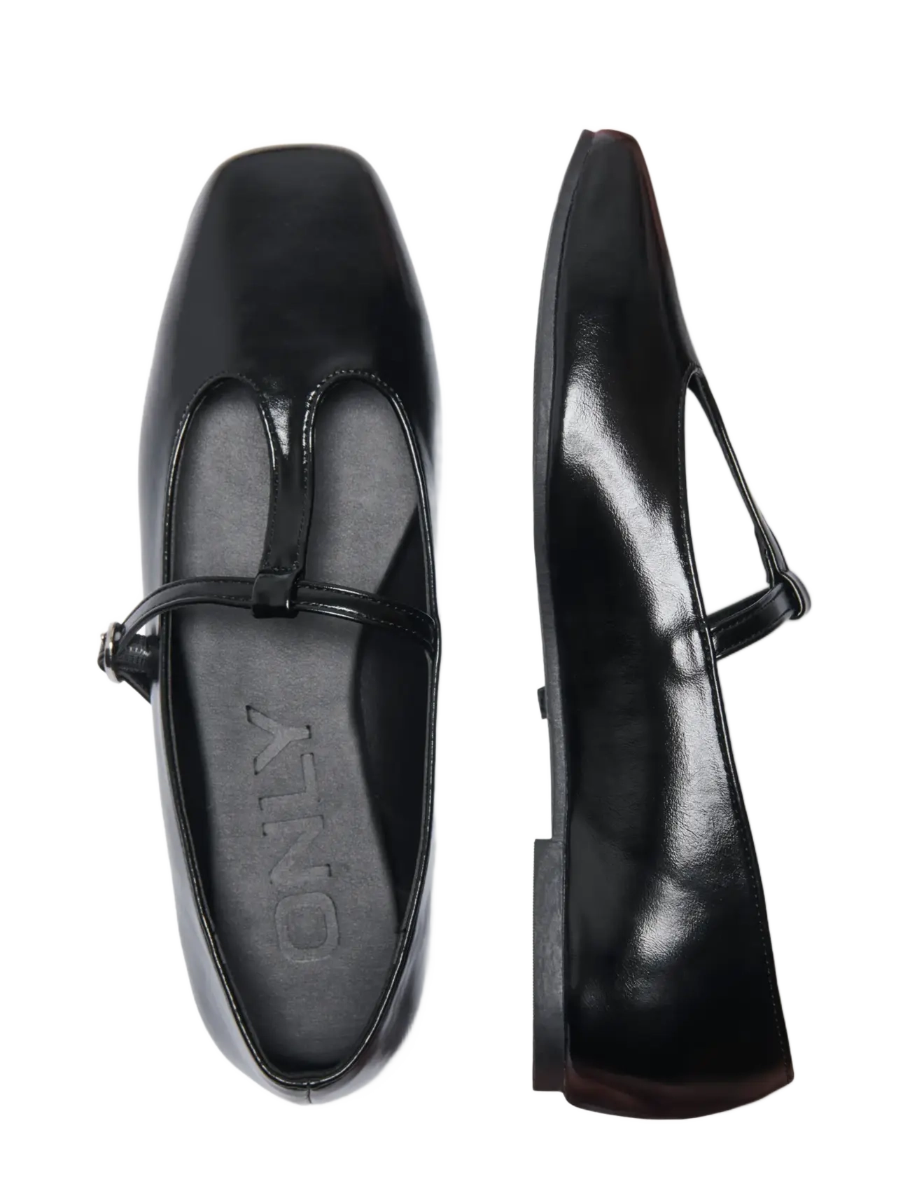 ONLY - ONLAKIRA-8 PU T-STRAP BALLERINA - black - 3