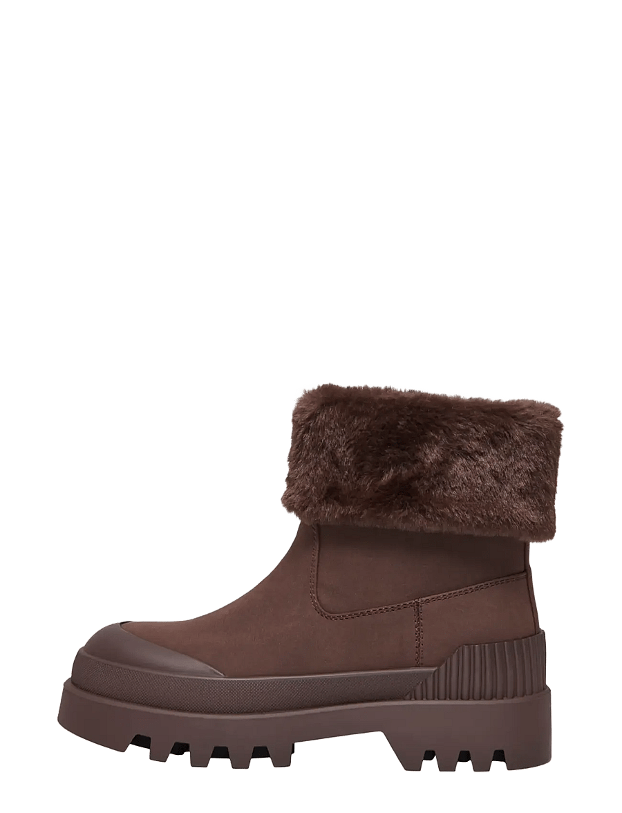 ONLY - ONLBUZZ-6 WARM FOLD UP BOOT - flache stiefeletten - brown stone - 0
