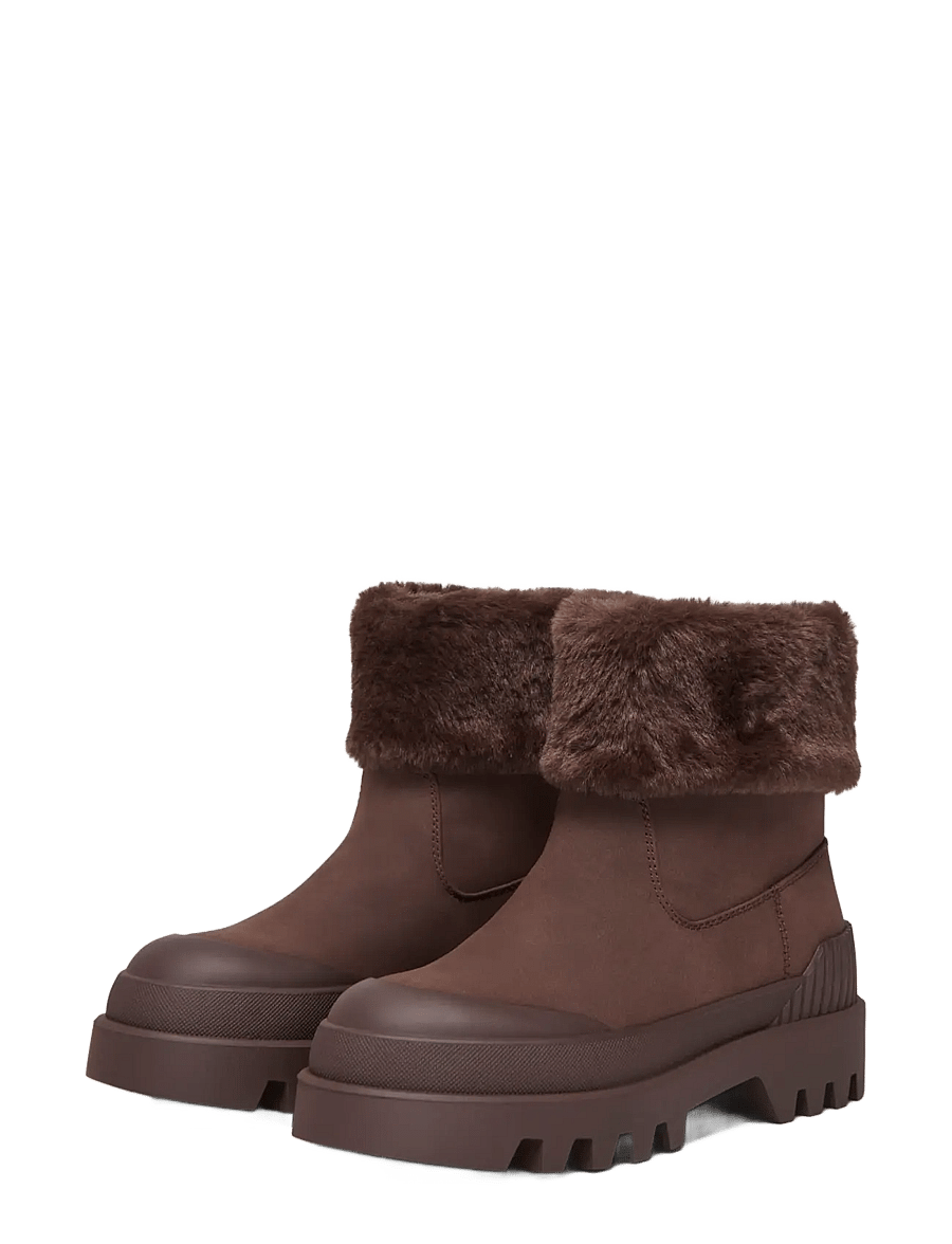 ONLY - ONLBUZZ-6 WARM FOLD UP BOOT - flache stiefeletten - brown stone - 2