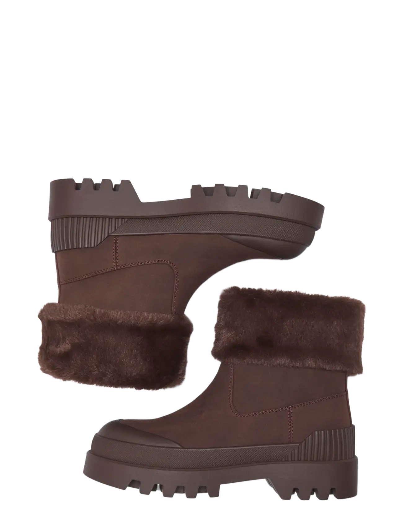 ONLY - ONLBUZZ-6 WARM FOLD UP BOOT - flat ankle boots - brown stone - 3