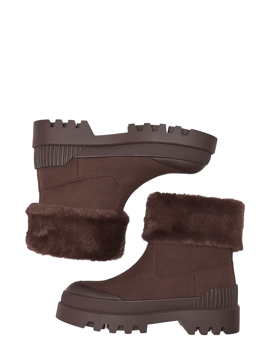 ONLY - ONLBUZZ-6 WARM FOLD UP BOOT - flache stiefeletten - brown stone - 3