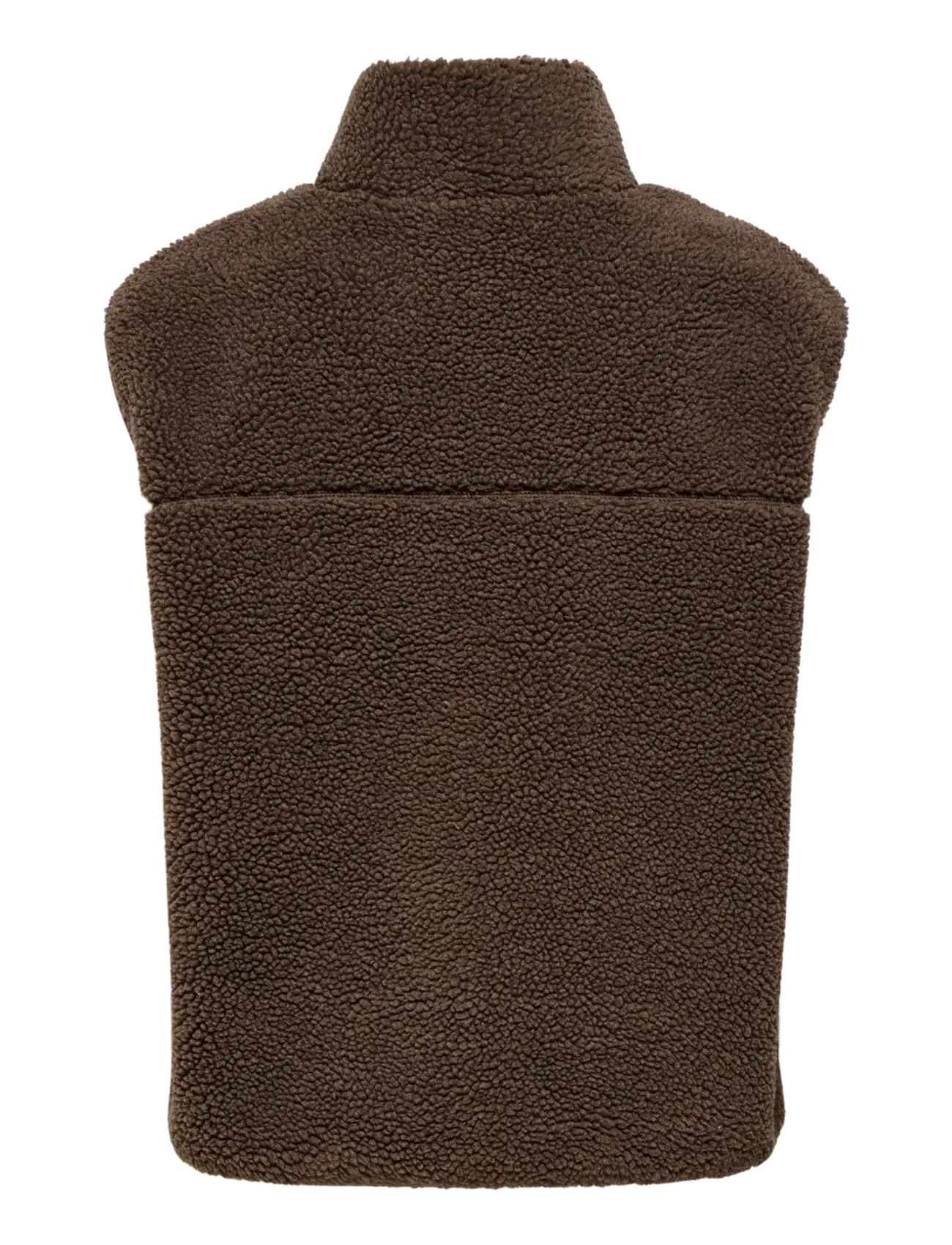 ONLY - ONLBABY TEDDY HIGH ZIP VEST PNT NOOS - vestes sans manches en tissu peluche - chocolate martini - 1