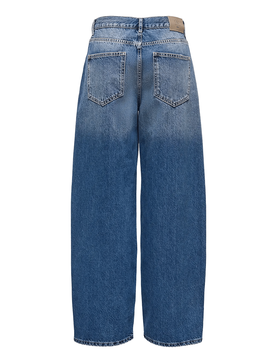 ONLY - ONLZOEY LW BARREL RED DNM DOT - barrel jeans - dark blue denim - 1