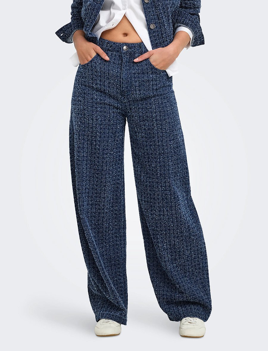 ONLY - ONLTAYLOR HW BOUCLE BARREL DNM SIJI - medium blue denim - 0
