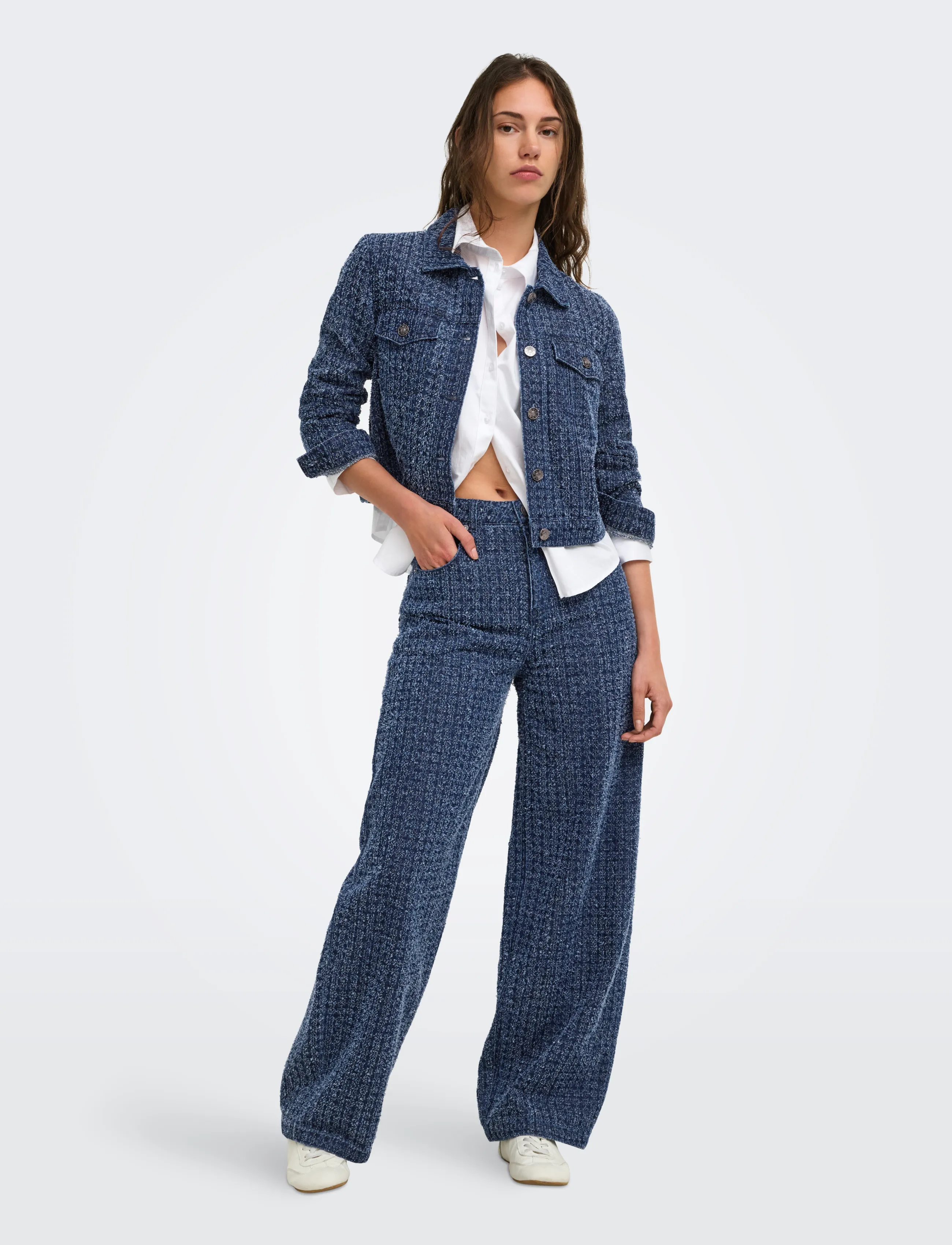 ONLY - ONLTAYLOR HW BOUCLE BARREL DNM SIJI - medium blue denim - 4