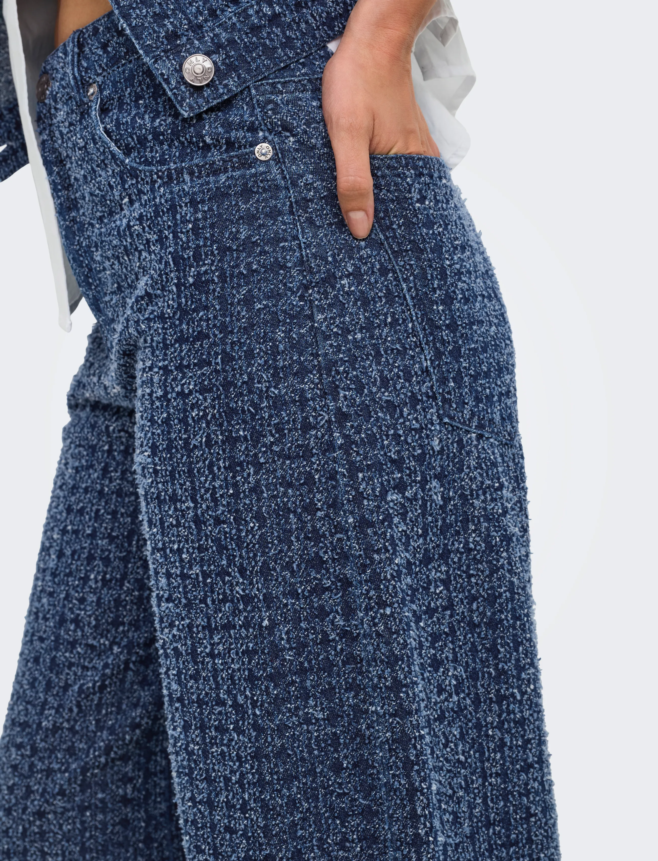ONLY - ONLTAYLOR HW BOUCLE BARREL DNM SIJI - medium blue denim - 5