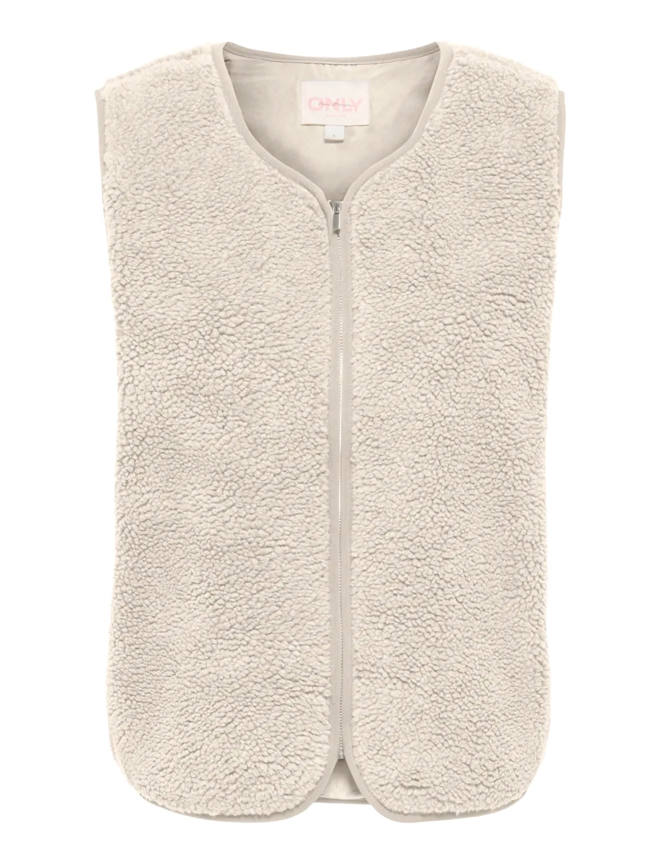 ONLY Onlbaby Teddy Zip Vest Pnt Cream - XL - Damen