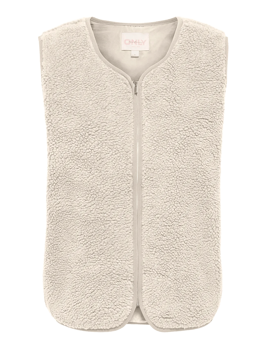ONLY - ONLBABY TEDDY ZIP VEST PNT - fleece- och teddyvästar - birch - 0