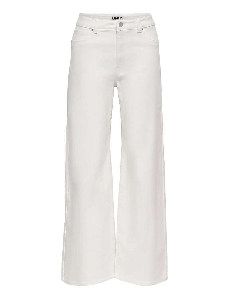 ONLY - ONLMADISON-SILLE HW WIDE POCKET PANT PNT - džinsi ar platām starām - bright white - 1