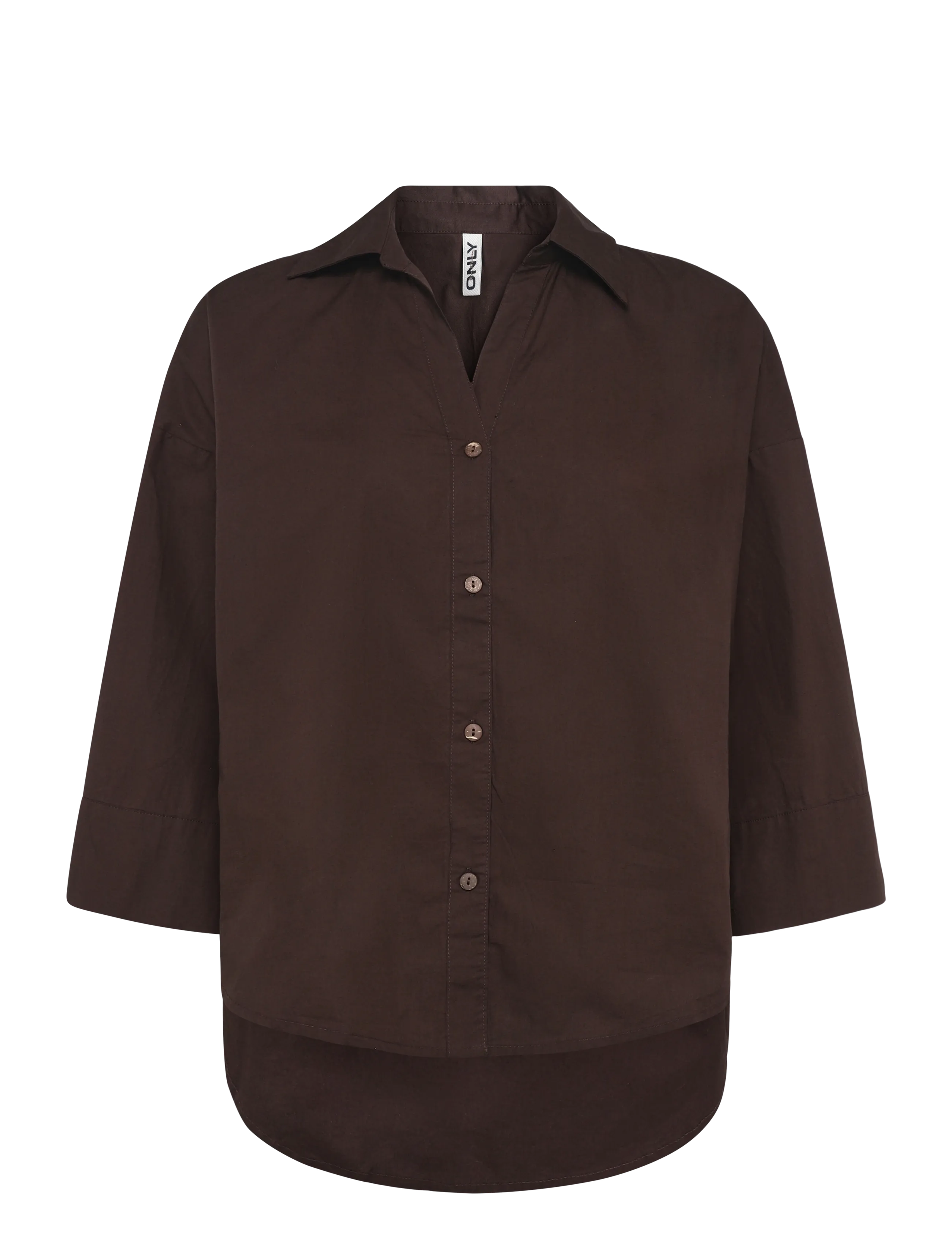 ONLY ONLSAJA KERI 3/4 SHIRT WVN - Kleidung - COFFEE BEAN / brown