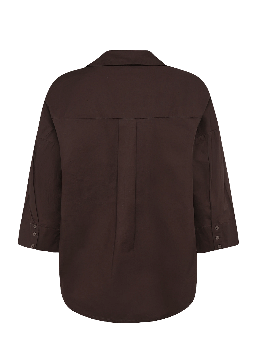 ONLY - ONLSAJA KERI 3/4 SHIRT WVN - coffee bean - 1