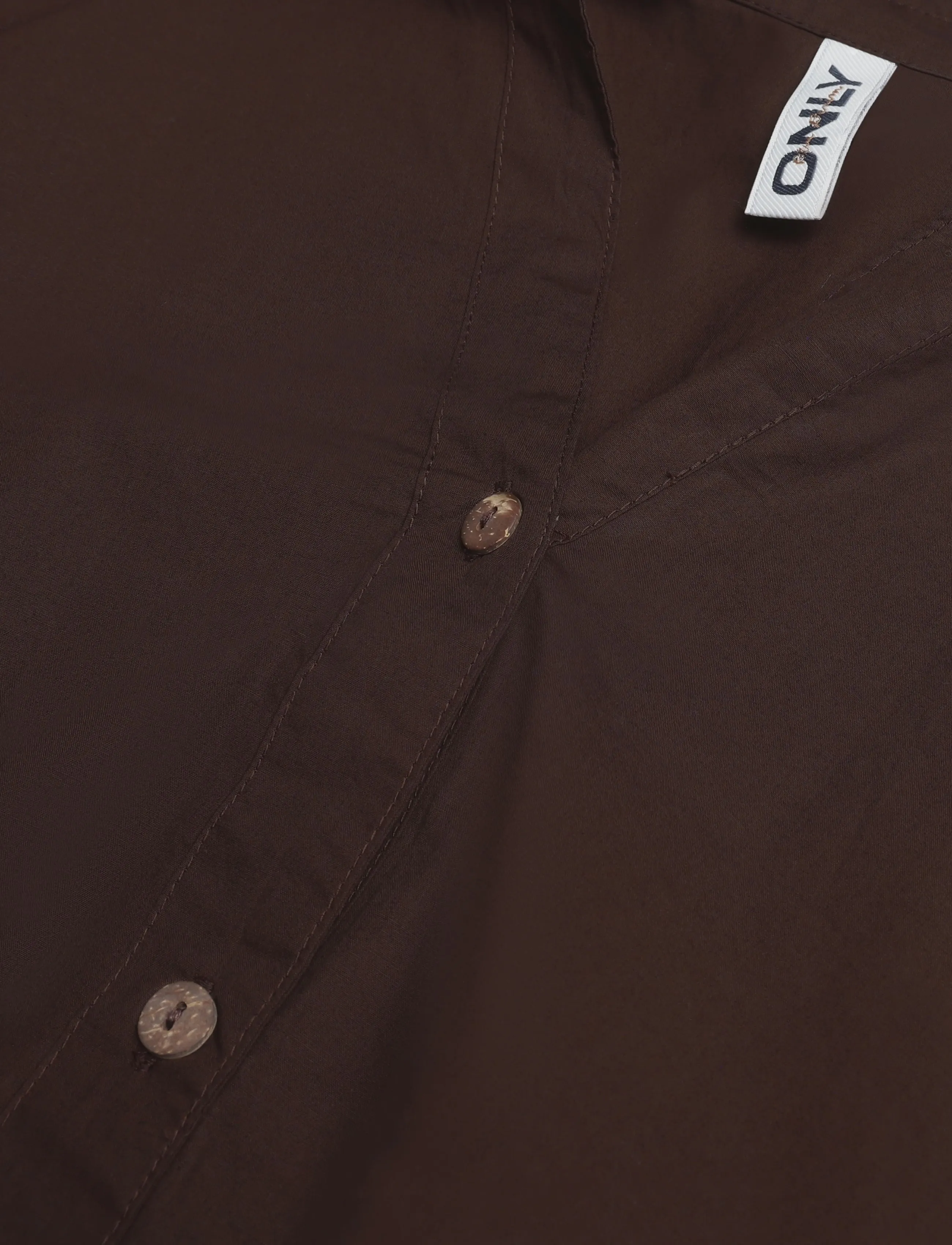 ONLY - ONLSAJA KERI 3/4 SHIRT WVN - coffee bean - 2