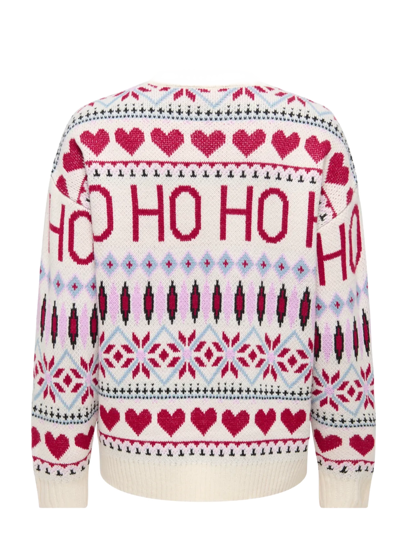 ONLY - ONLXMAS HO LS O-NECK KNT - birch - 2