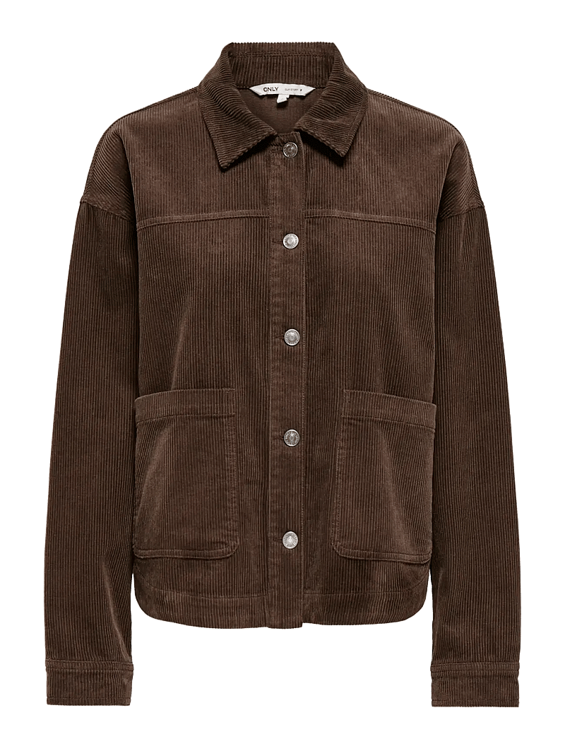 ONLY - ONLKANA CORDUROY JACKET OTW - forårsjakker - chocolate martini - 1