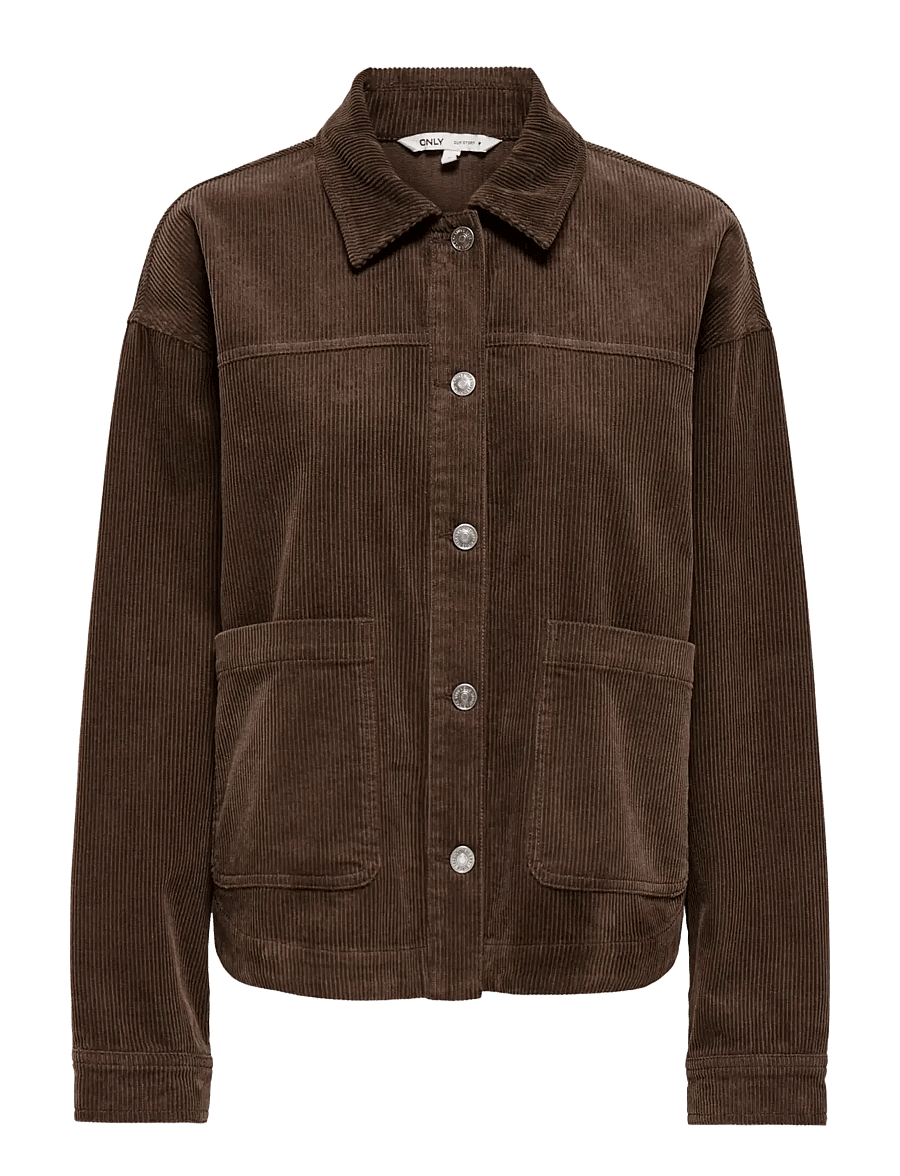 ONLY - ONLKANA CORDUROY JACKET OTW - tunna jackor - chocolate martini - 1