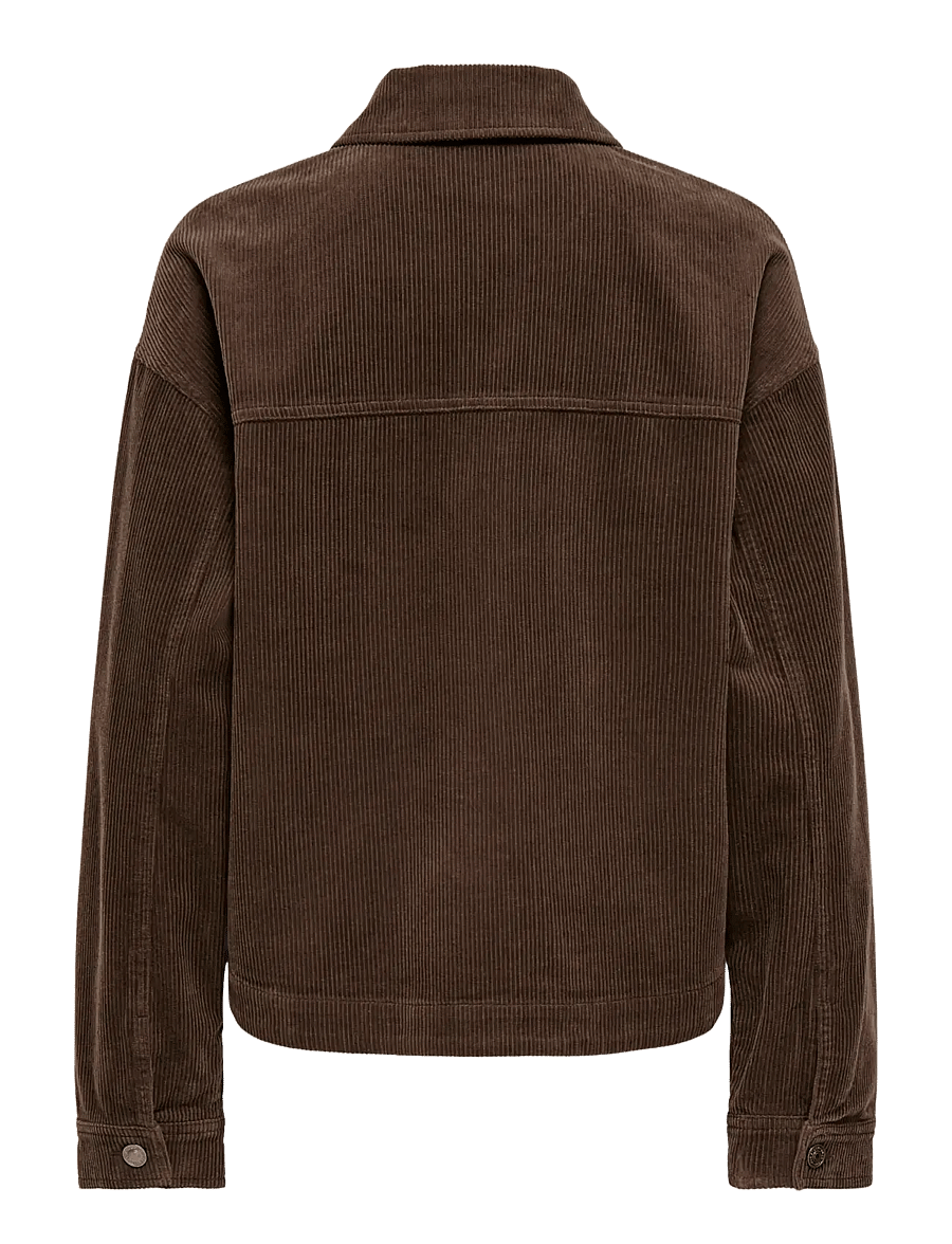 ONLY - ONLKANA CORDUROY JACKET OTW - tunna jackor - chocolate martini - 2