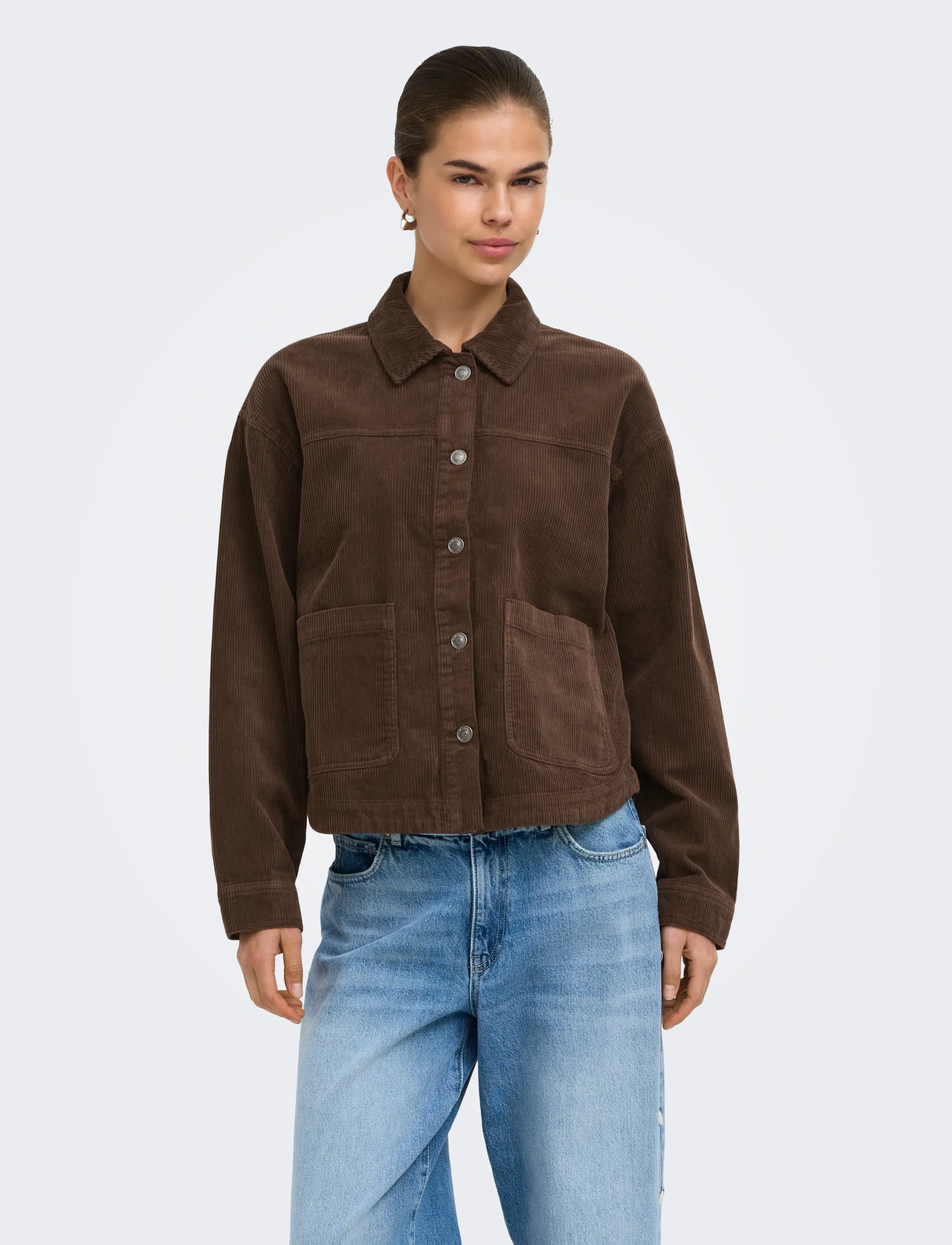 ONLY Onlkana Corduroy Jacket Otw, M, Brown, Jakker > Let Sommerjakke, Dame