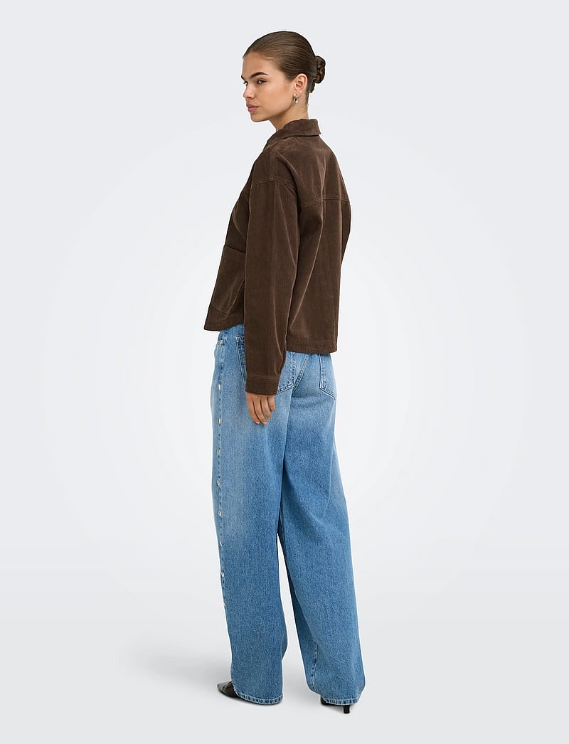ONLY - ONLKANA CORDUROY JACKET OTW - forårsjakker - chocolate martini - 3