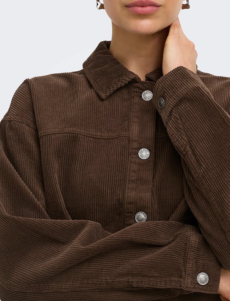 ONLY - ONLKANA CORDUROY JACKET OTW - forårsjakker - chocolate martini - 5