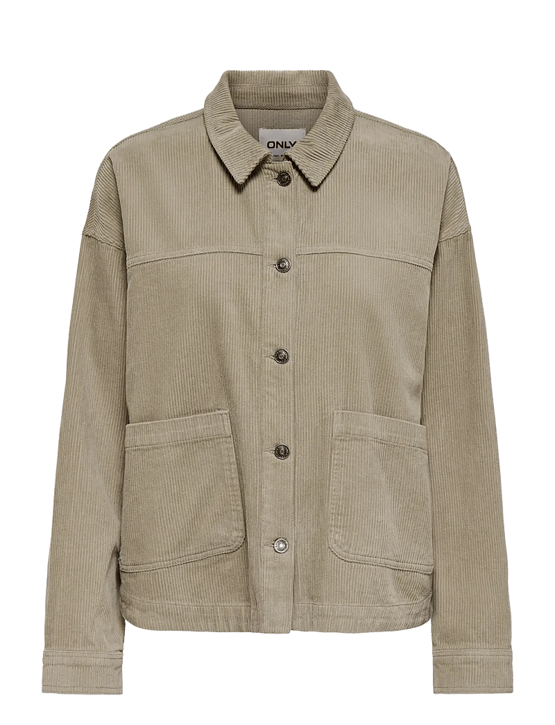 ONLY - ONLKANA CORDUROY JACKET OTW - forårsjakker - silver mink - 1