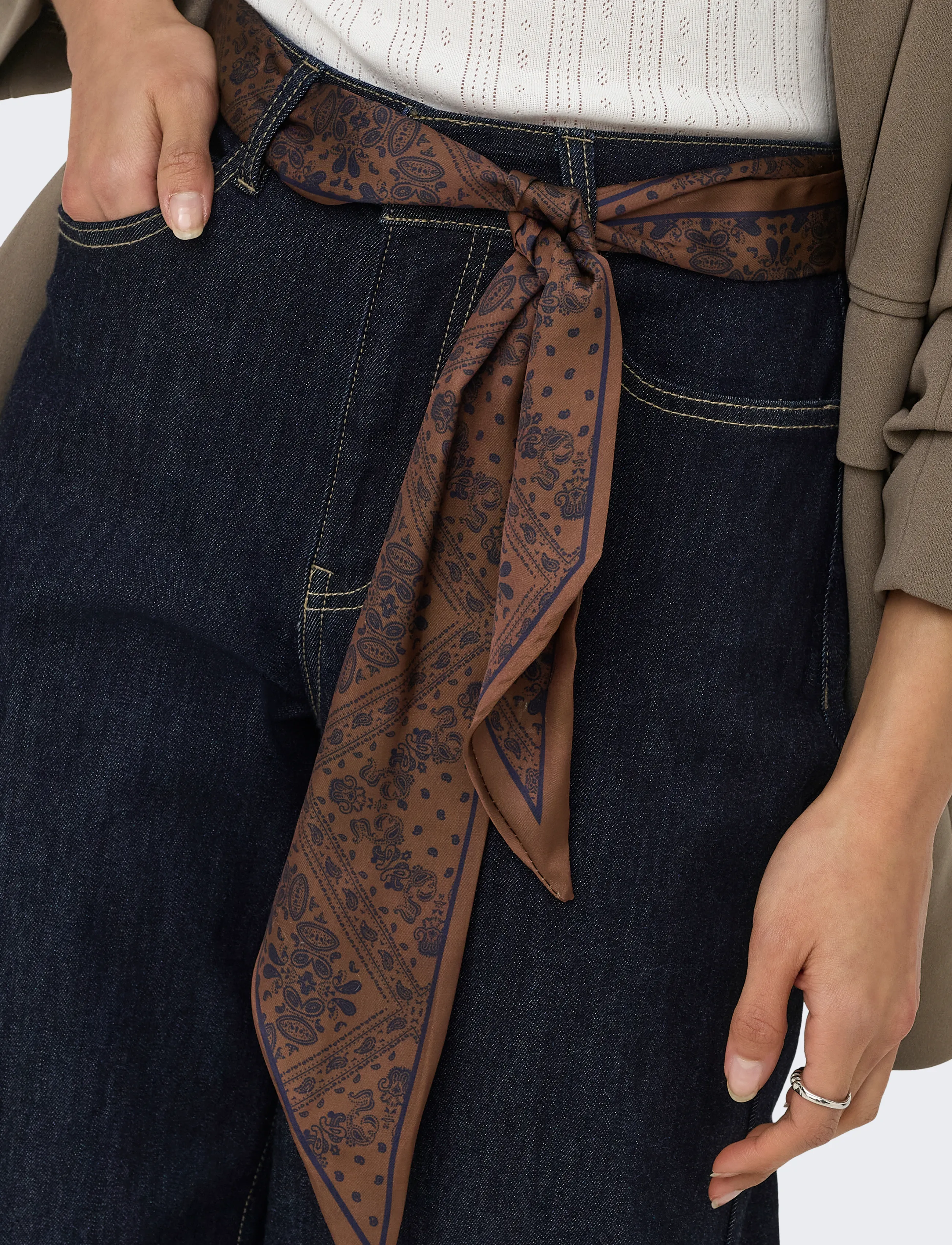 ONLY - ONLMADISON BLUSH HW WD SCF DNM GUA12NOOS - dark blue denim - 5