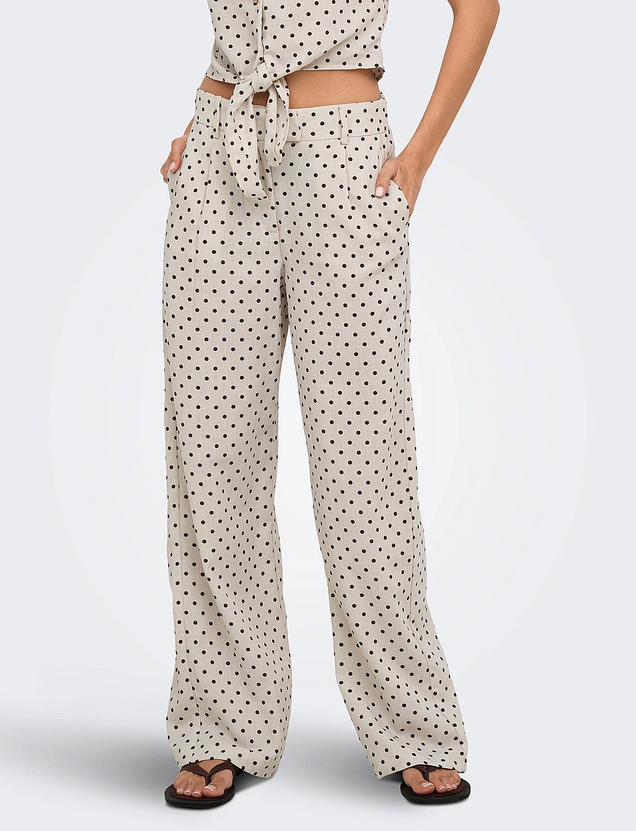ONLY - ONLEMMIA-LINDA HW STRAIGHT PANT PNT - bikses ar taisnām starām - pumice stone - 0