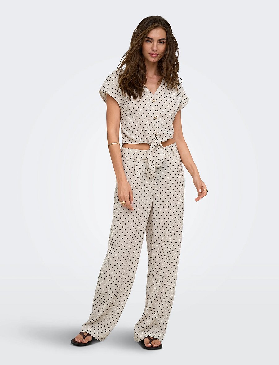ONLY - ONLEMMIA-LINDA HW STRAIGHT PANT PNT - bikses ar taisnām starām - pumice stone - 4