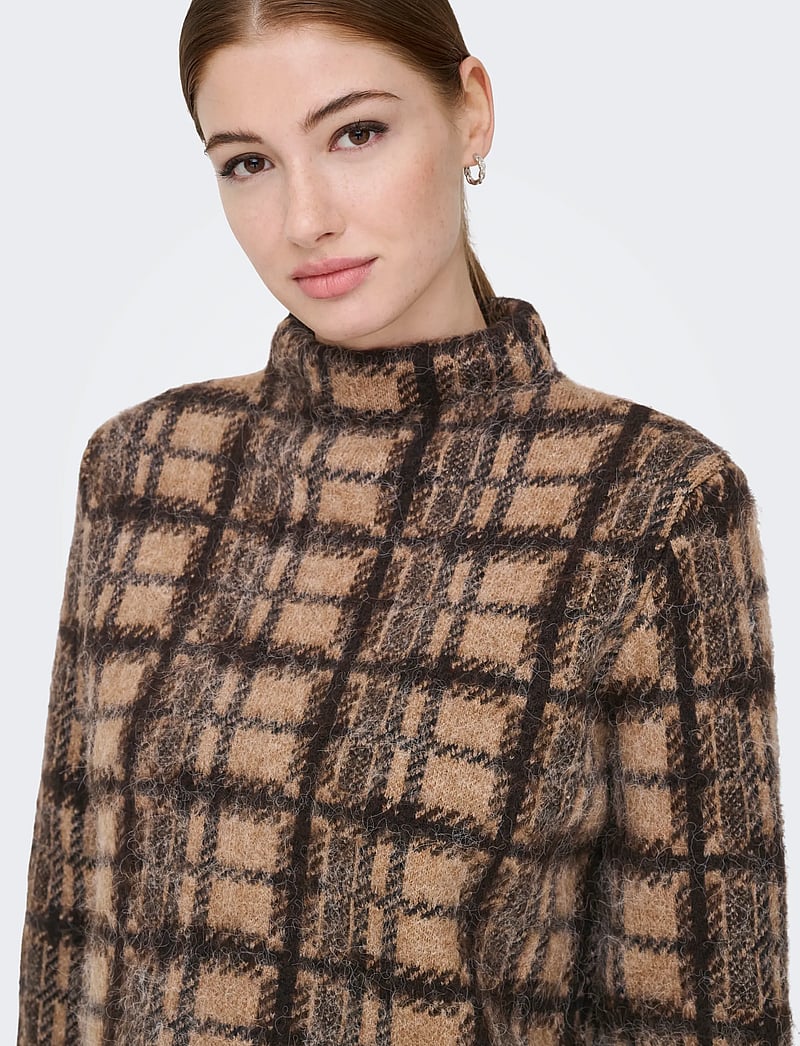 ONLY - ONLLOUISE LS HIGHNECK EX KNT - pullover - chocolate torte - 5