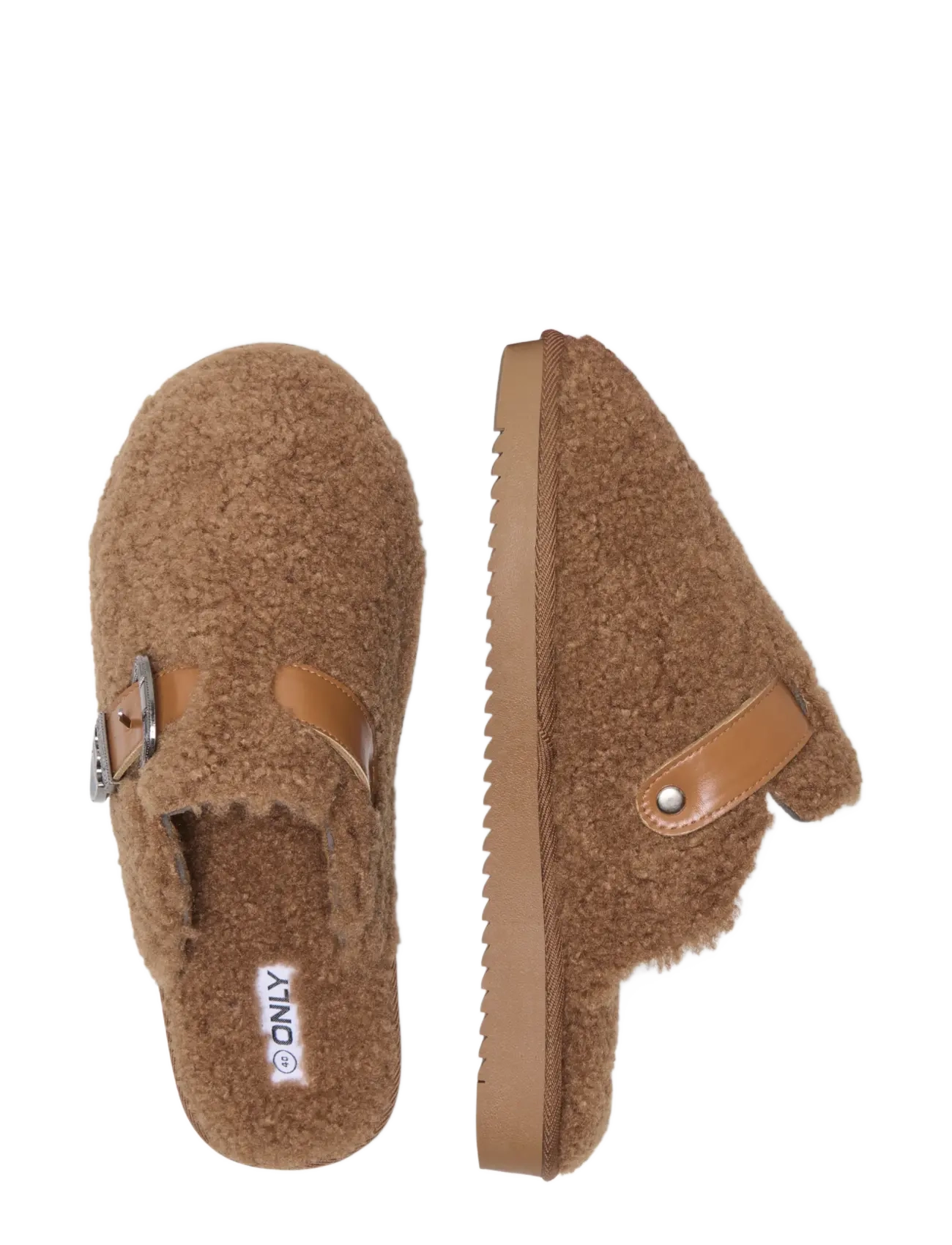 ONLY - ONLMOLLY WESTERN TEDDY HOMESLIPPER - flade mules - cognac - 1