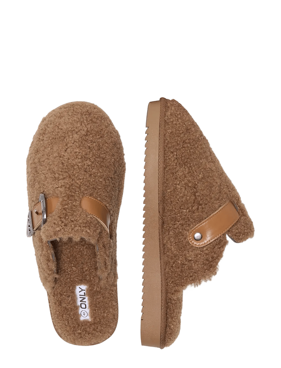ONLY - ONLMOLLY WESTERN TEDDY HOMESLIPPER - flade mules - cognac - 1
