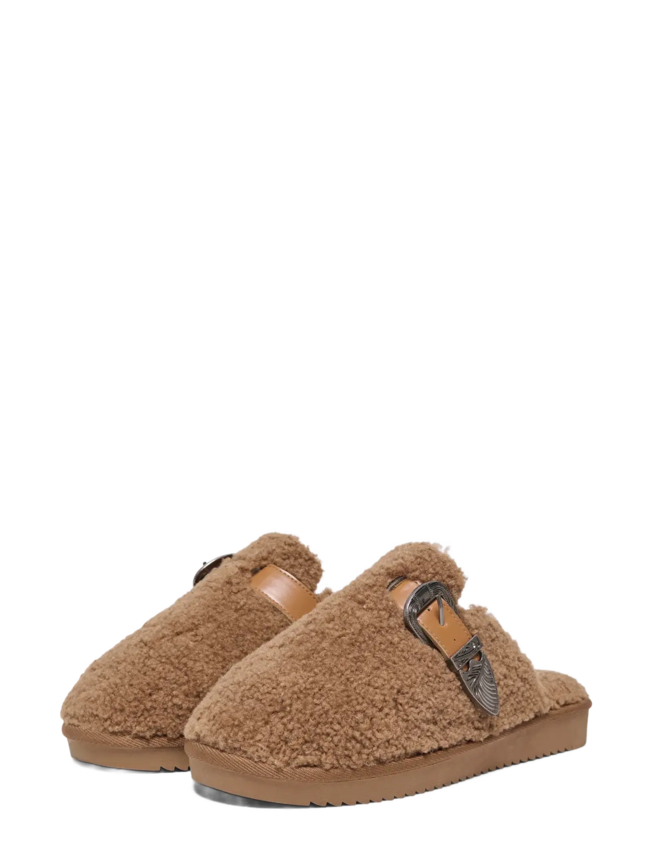 ONLY - ONLMOLLY WESTERN TEDDY HOMESLIPPER - flade mules - cognac - 3