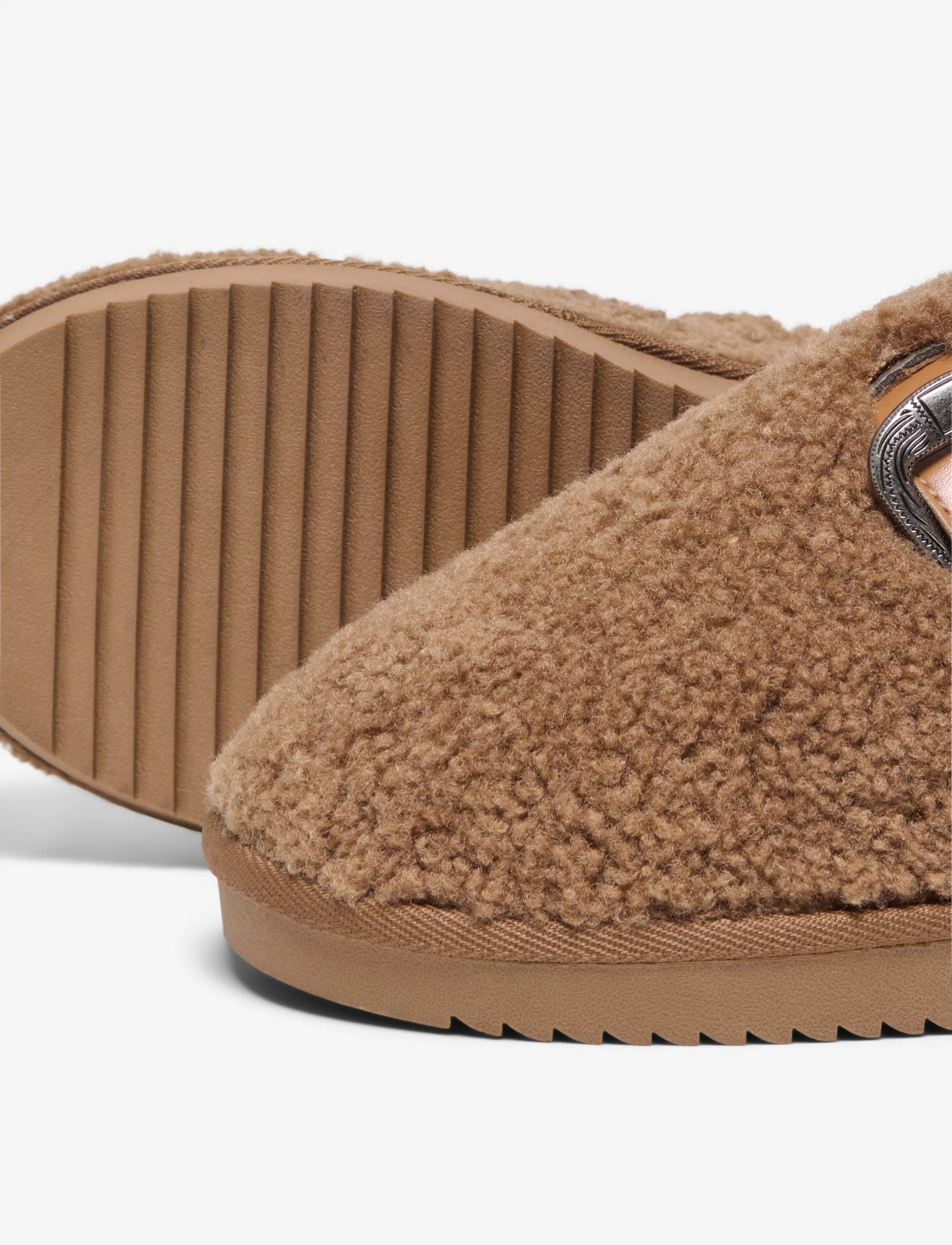 ONLY - ONLMOLLY WESTERN TEDDY HOMESLIPPER - flade mules - cognac - 4