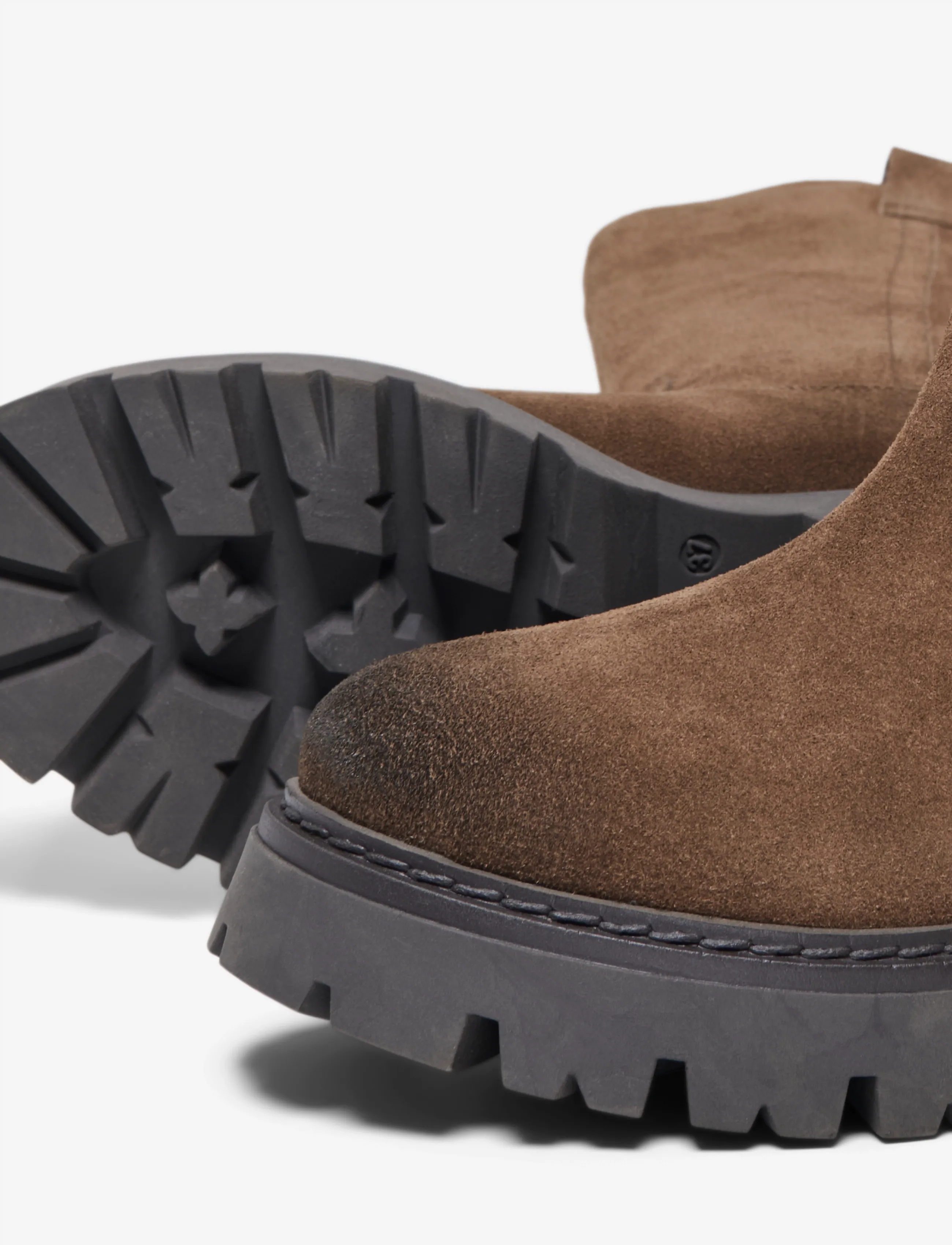 ONLY - ONLEA LEATHER HIGH BOOT - kniehohe stiefel - brown stone - 4