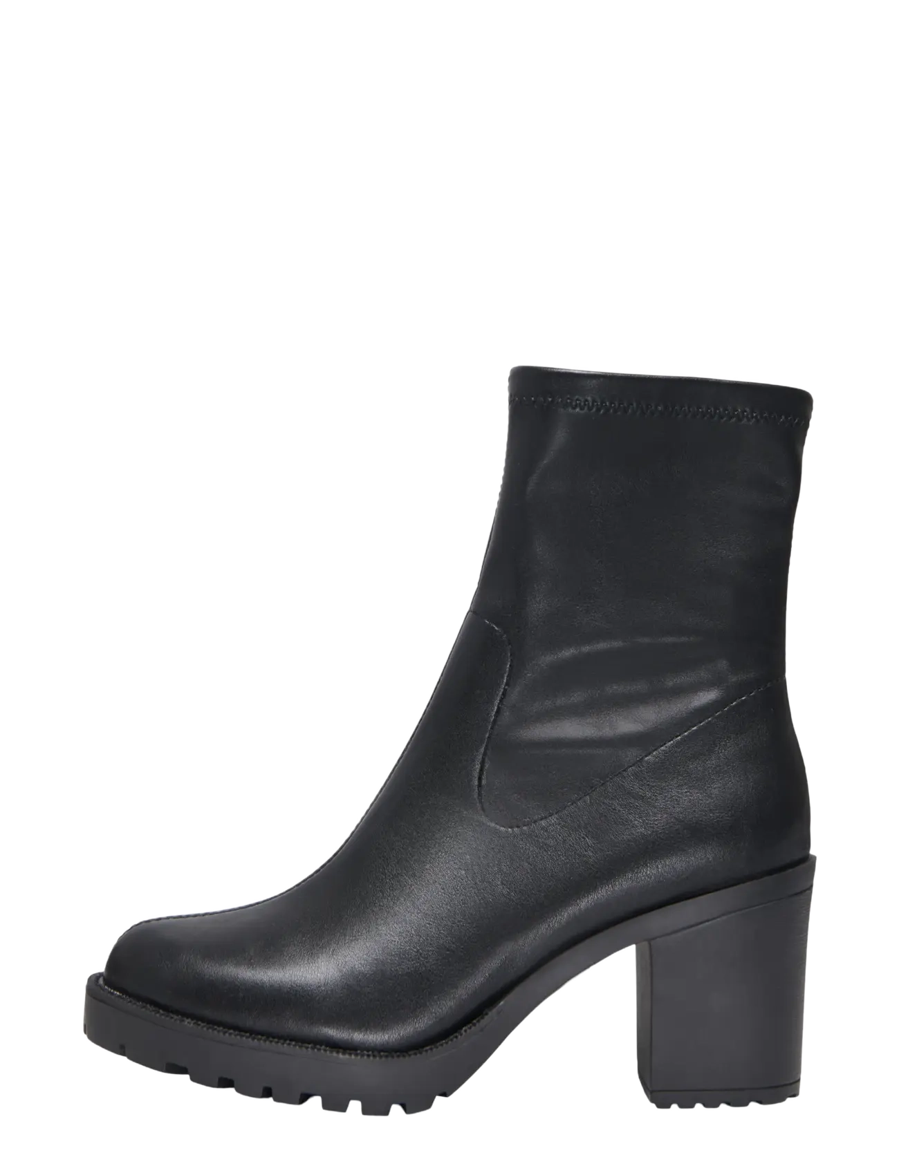ONLY ONLBARBARA-24 PU SOCK HEELED BOOT - Transitional Layering - BLACK / black