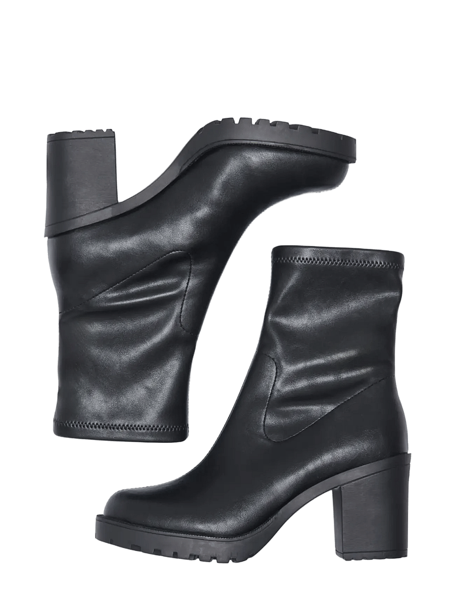 ONLY - ONLBARBARA-24 PU SOCK HEELED BOOT - black - 3