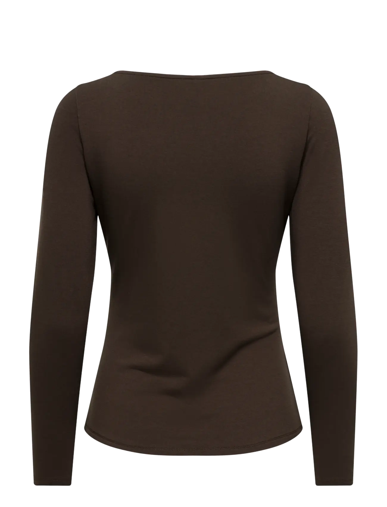ONLY - ONLELENA L/S BOATNECK METAL TOP JRS NOOS - coffee bean - 2