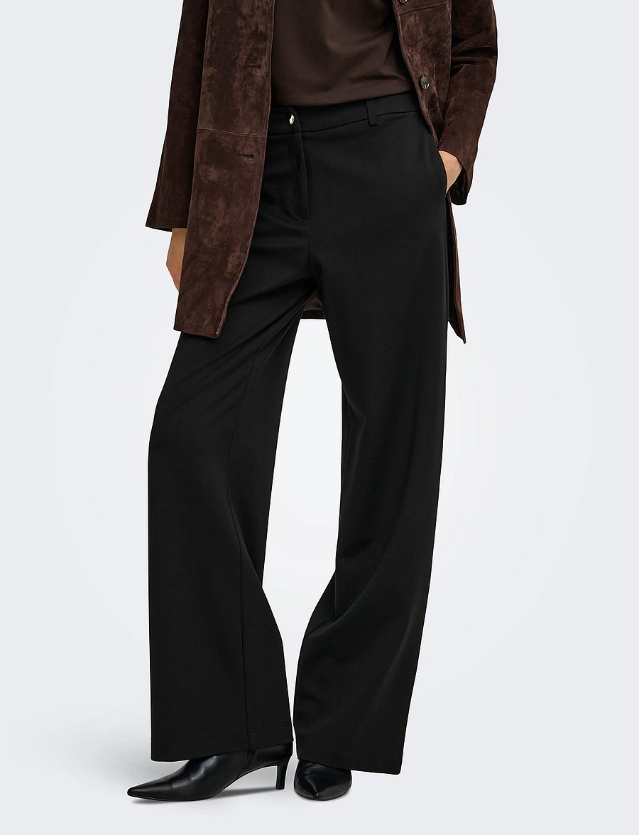 ONLY - ONLPOPTRASH-TAILORED HW STR PANT TLR - hose mit geradem bein - black - 0