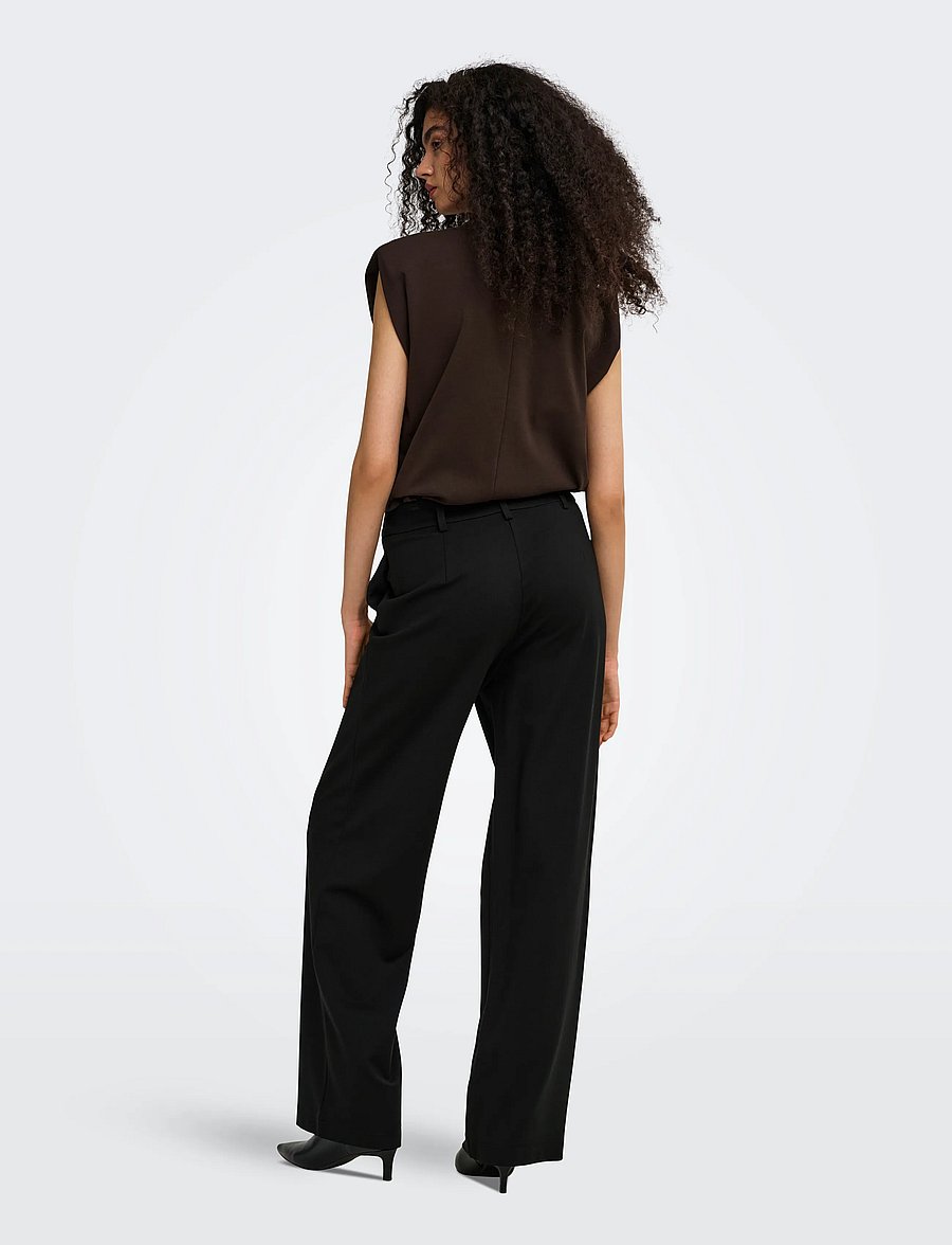 ONLY - ONLPOPTRASH-TAILORED HW STR PANT TLR - hose mit geradem bein - black - 3