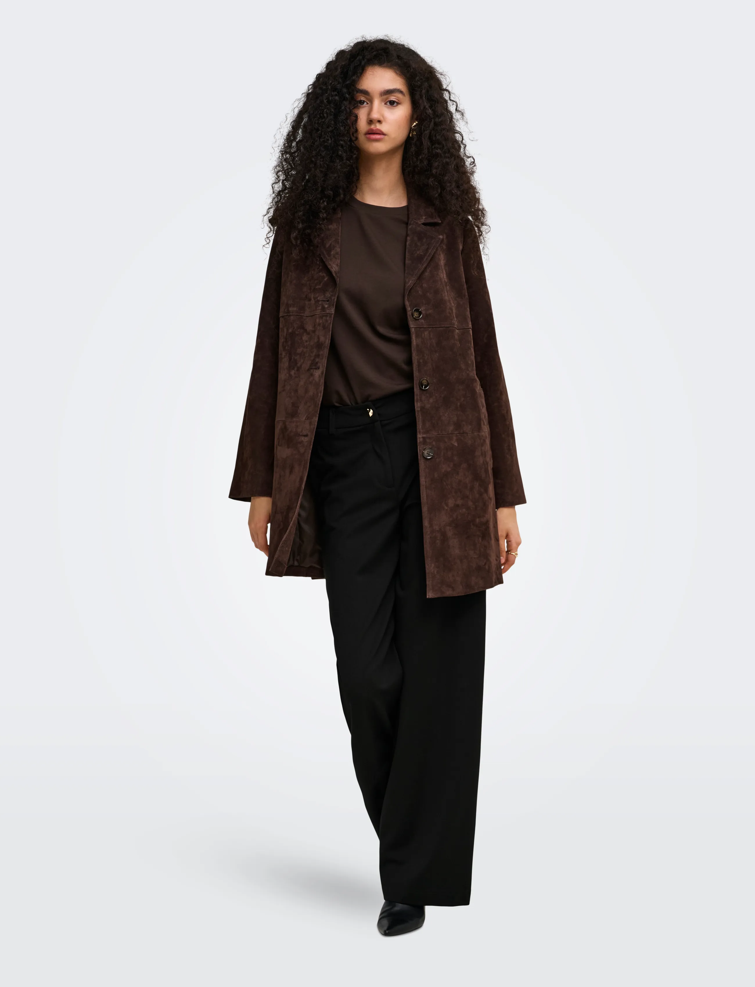 ONLY - ONLPOPTRASH-TAILORED HW STR PANT TLR - straight leg trousers - black - 4
