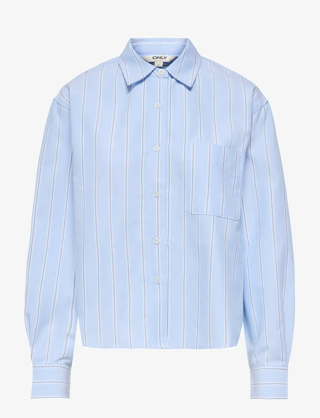 ONLY - ONLELOWEN LS STRIPE SHIRT WVN EX - long-sleeved shirts - zen blue - 1