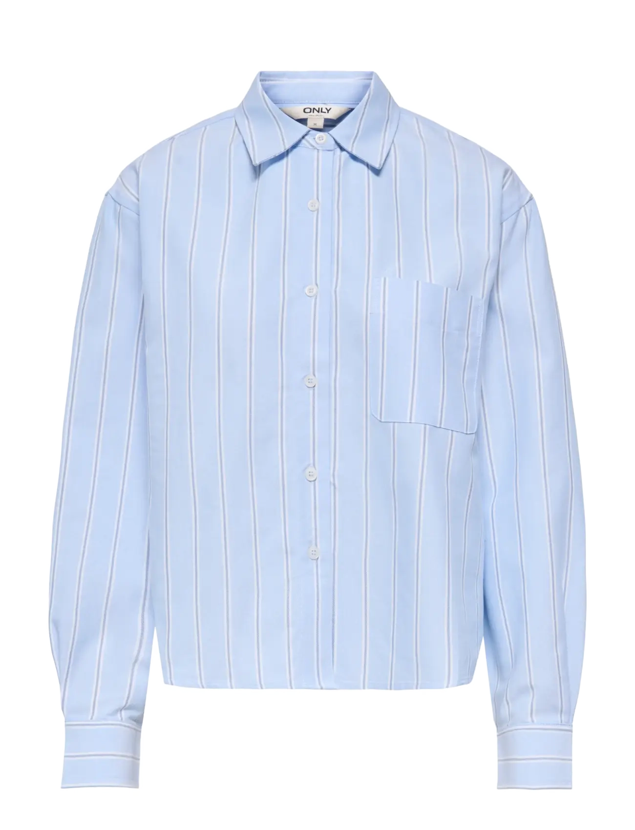 ONLY ONLELOWEN LS STRIPE SHIRT WVN EX - Tøj - ZEN BLUE / white