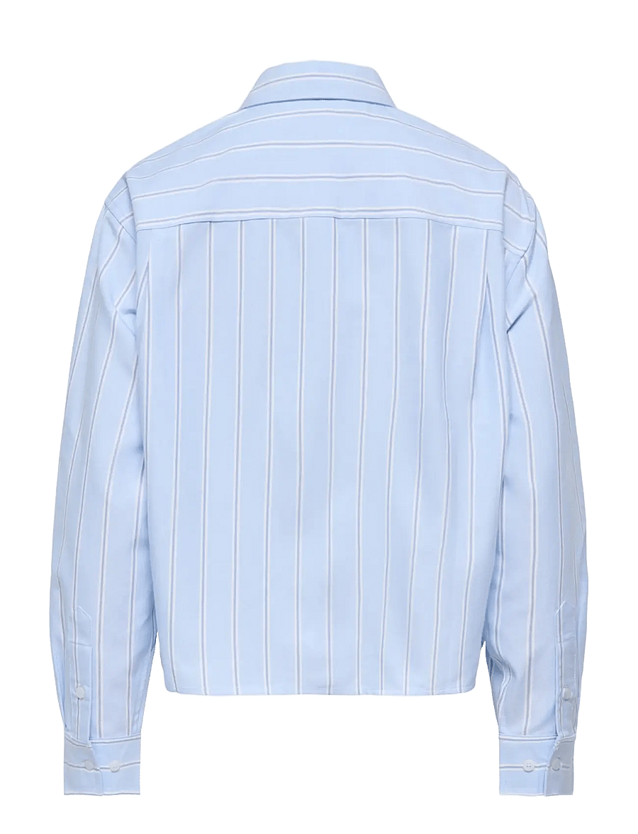 ONLY - ONLELOWEN LS STRIPE SHIRT WVN EX - långärmade skjortor - zen blue - 2