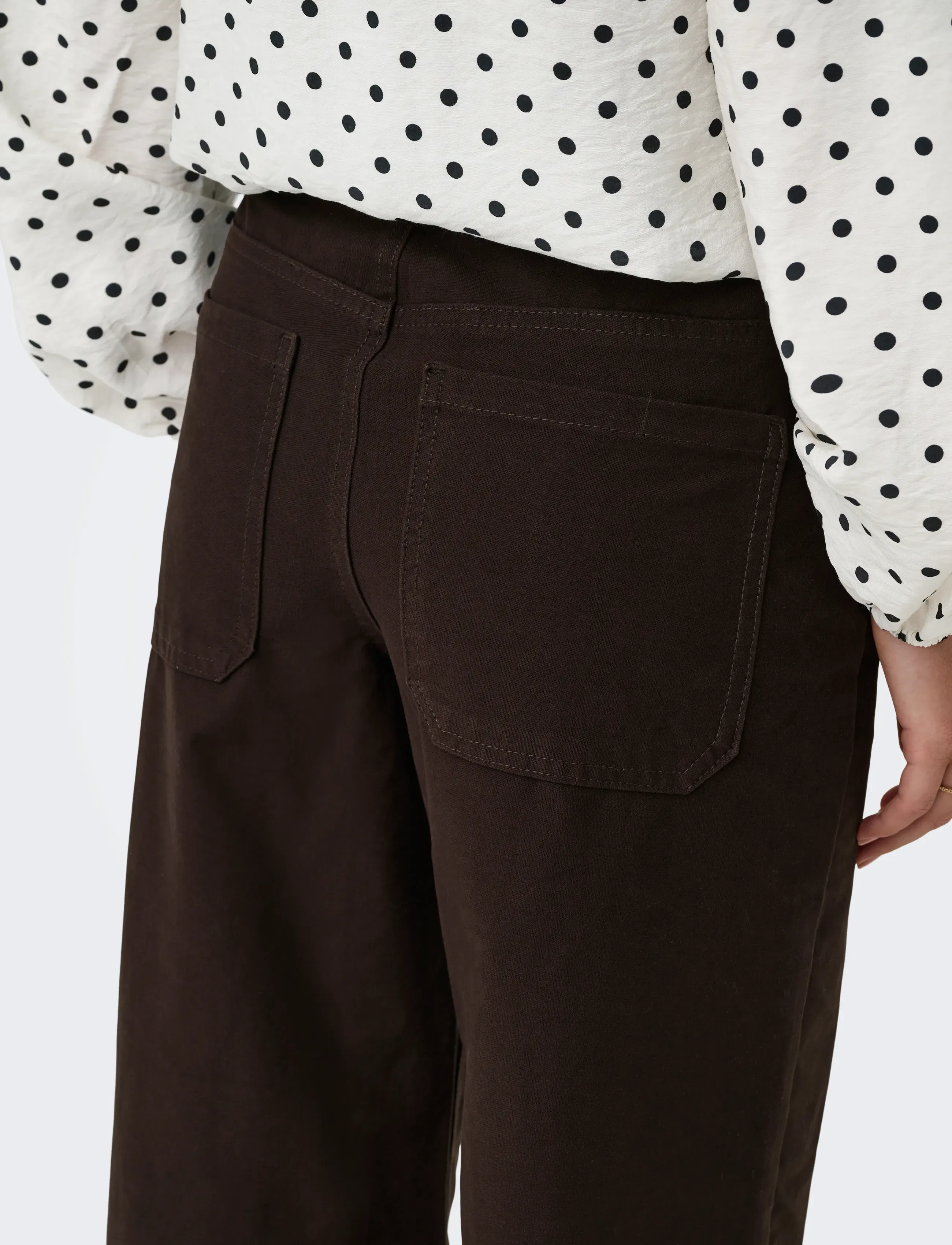 ONLY - ONLMADISON-CLAIR HW CROP PANT PNT NOOS - capri bukser - black coffee - 5
