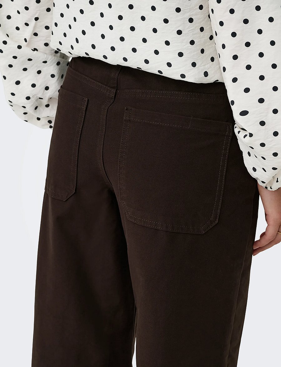 ONLY - ONLMADISON-CLAIR HW CROP PANT PNT NOOS - alltags-style - black coffee - 5
